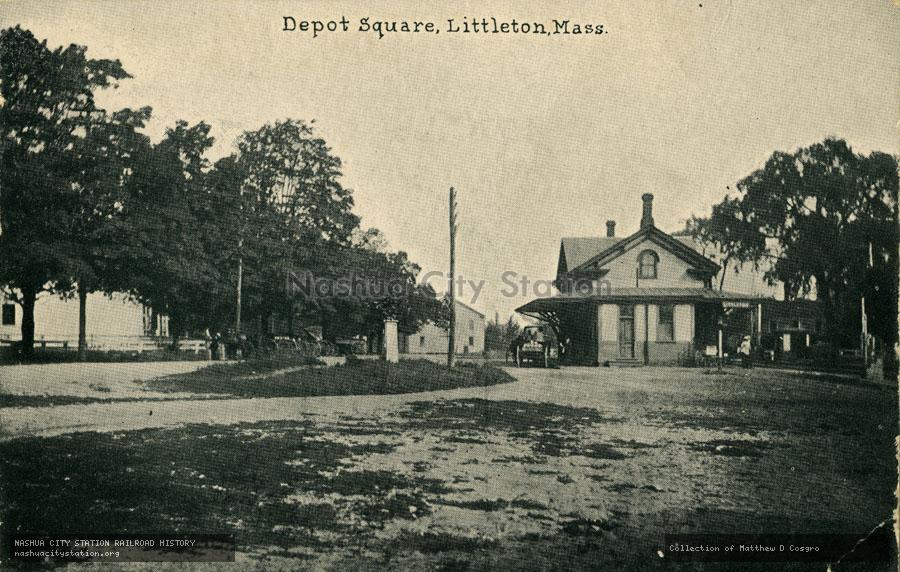 Postcard: Depot Square, Littleton, Massachusetts